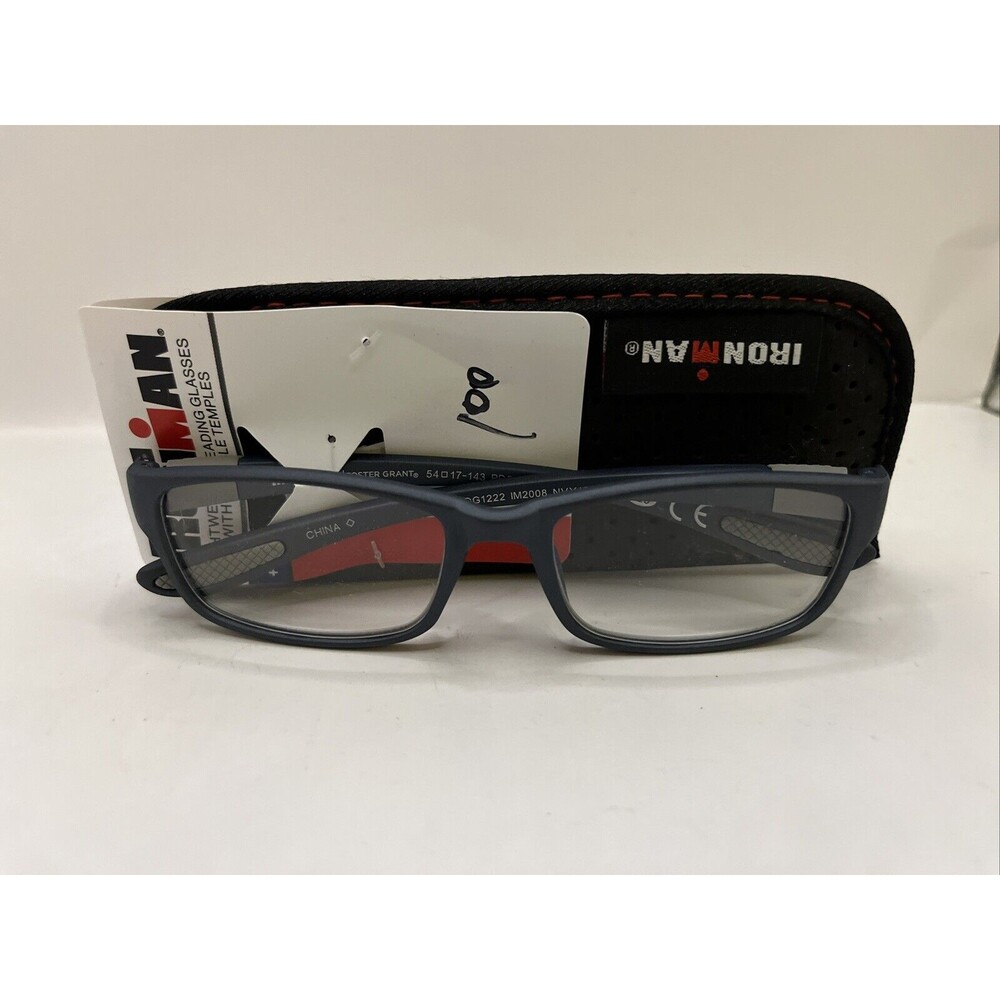 Ironman Foster Grant Reading Glasses  DG1222 IM2008 Readers Grey 54-17-143 +1.25